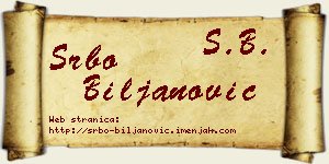 Srbo Biljanović vizit kartica